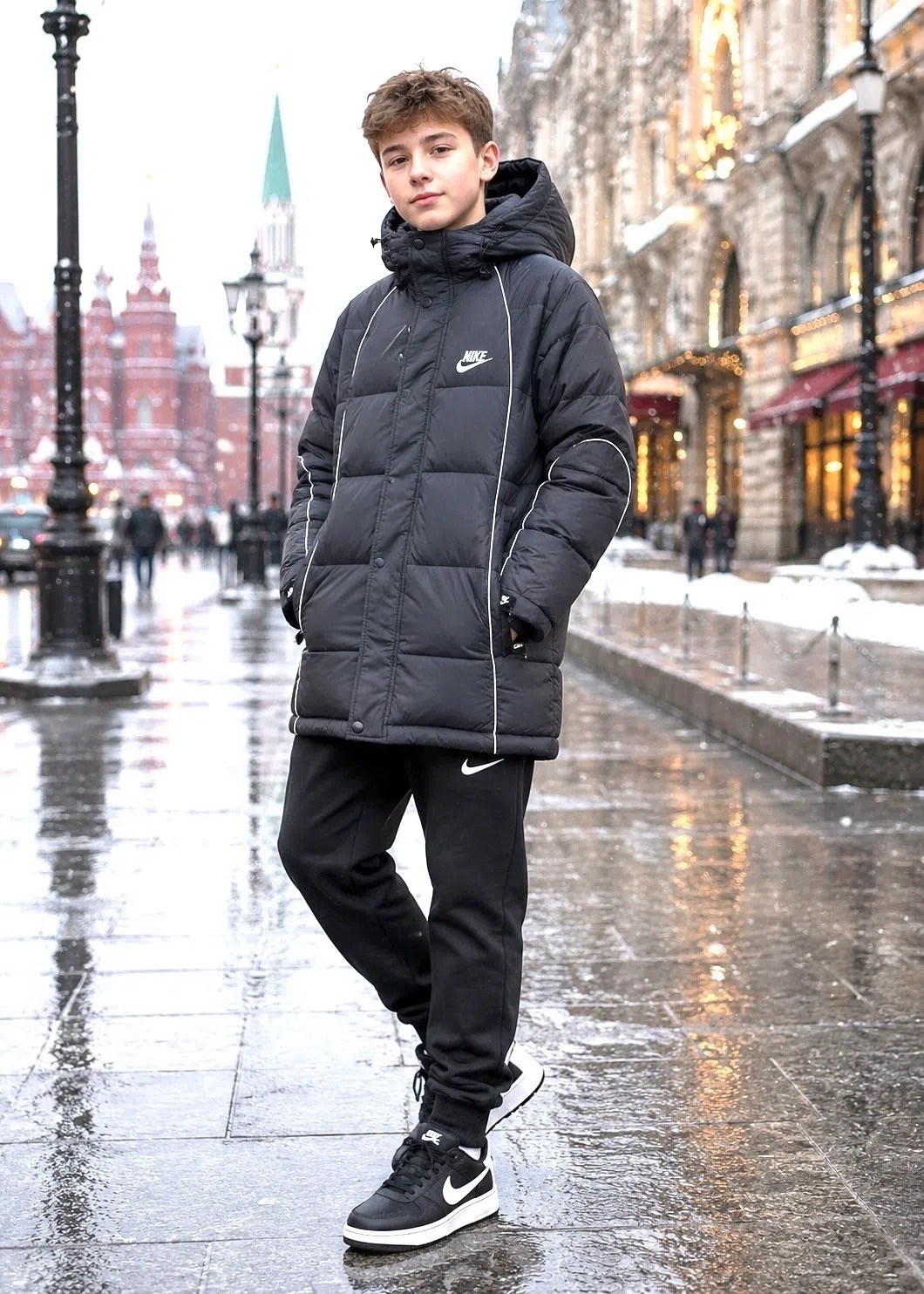 пуховик мужской nike,куртка утепленная найк длинная,куртка зимняя nike,зимний теплый пуховик найк oversize,мужской зимний пуховик