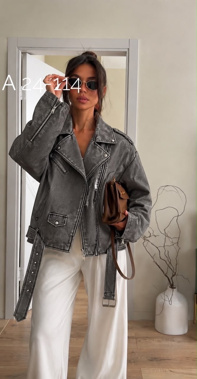 косуха винтажная куртка кожаная oversize серая monyken,куртка косуха,косуха куртка кожаная оверсайз chauzi,косуха,кожаная куртка косуха