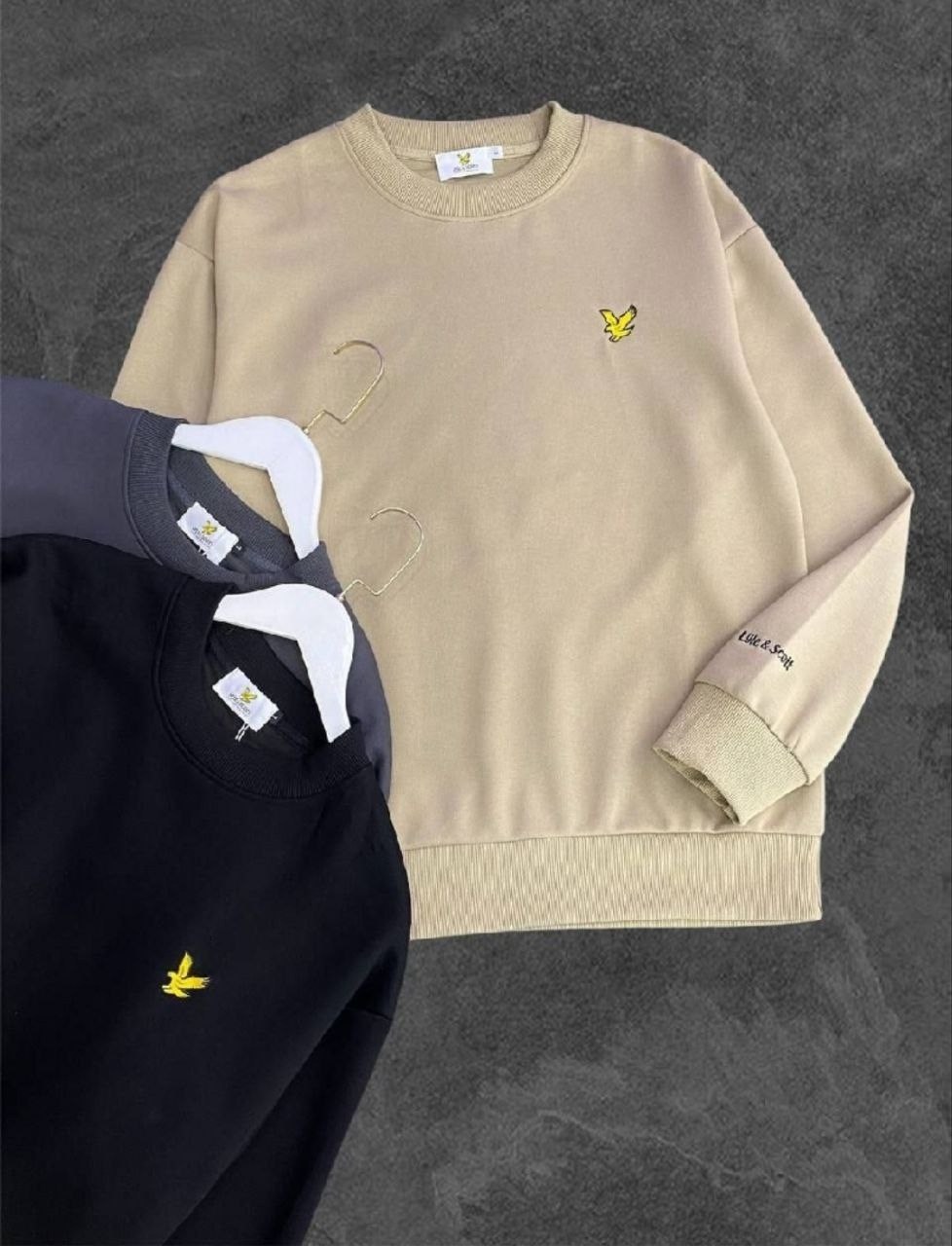 свитшот lyle scott,свитшот мужская,свитшот бежевый,кофта толстовка