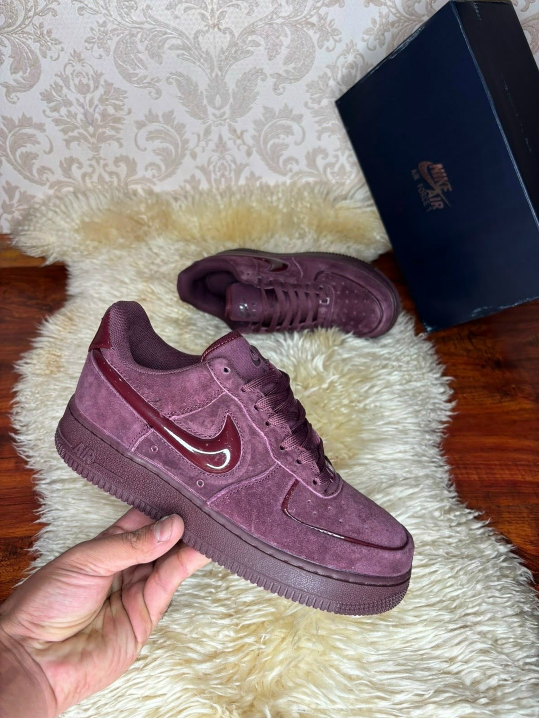 бордовые кроссовки,кроссовки,nike air force 1 '07,nike air force 1 low цвет бордовый,nike air force 1