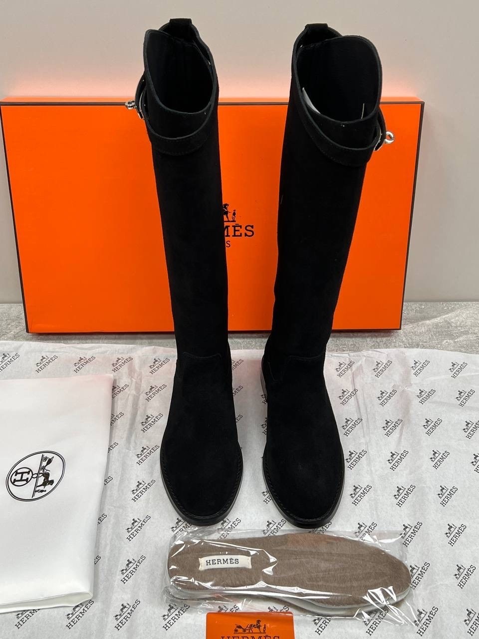 hermes сапоги,женские сапоги hermes,женские черные замшевые сапоги hermes jumping,сапоги замшевые hermes jumping,сапоги эрмес женские