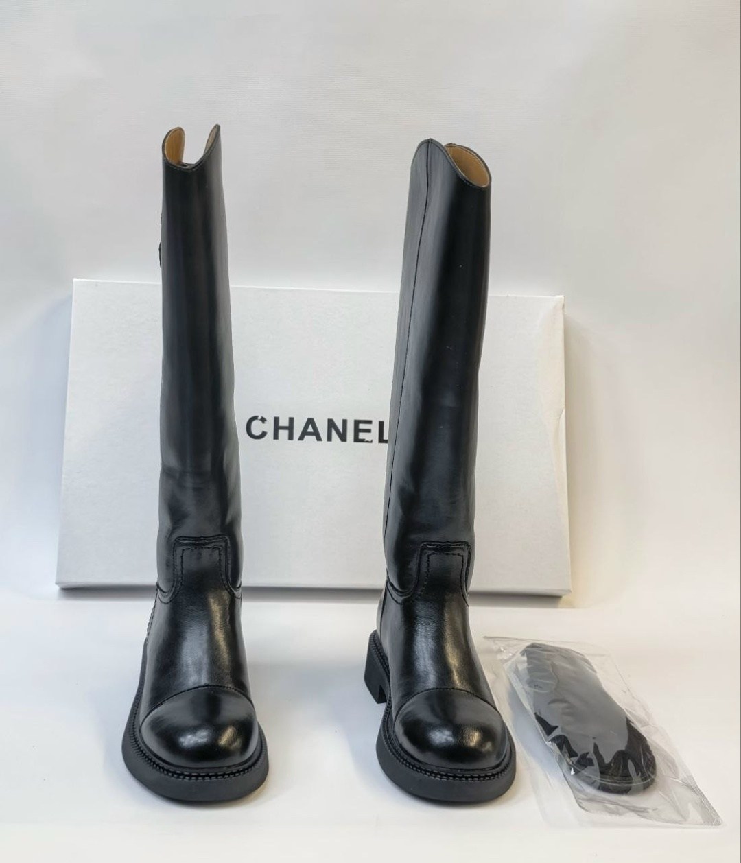 сапоги chanel,сапоги шанель,женские сапоги,сапоги,сапоги chanel кожаные черные