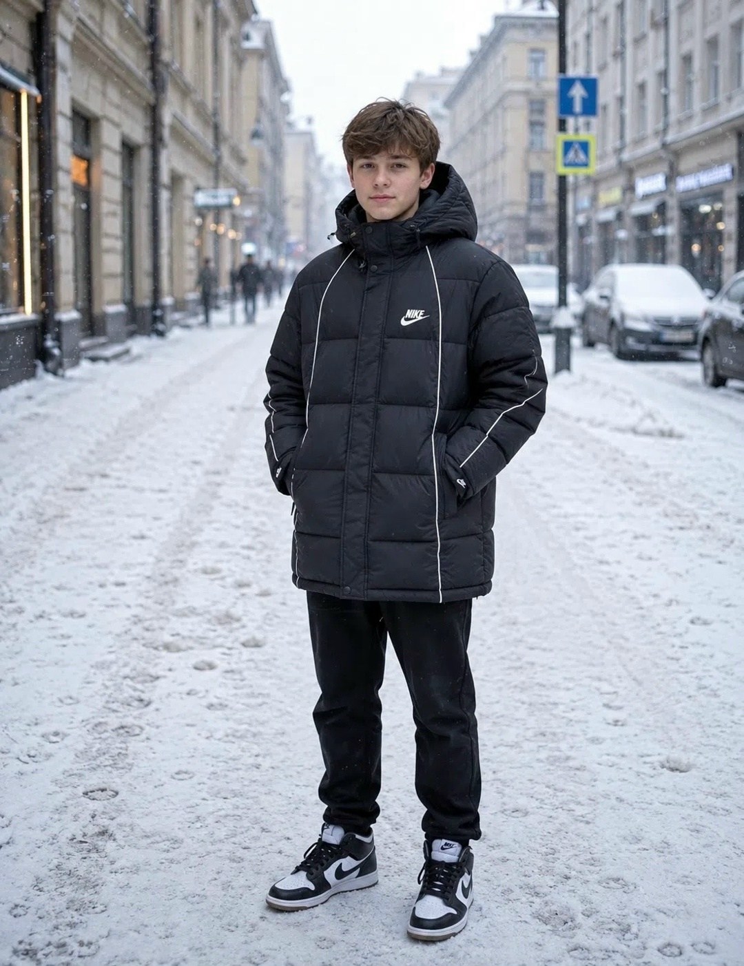 пуховик мужской nike,куртка утепленная найк длинная,куртка зимняя nike,зимний теплый пуховик найк oversize,мужской зимний пуховик