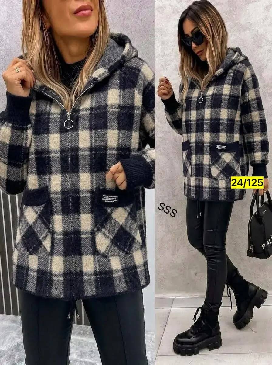 рубашка оверсайз теплая в клетку удлиненная amy store,женская кофта,рубашка в клетку с капюшоном,рубашка теплая,теплая рубашка с капюшоном