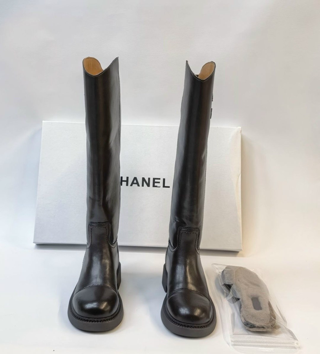 сапоги chanel,сапоги шанель,женские сапоги,сапоги,сапоги chanel кожаные черные