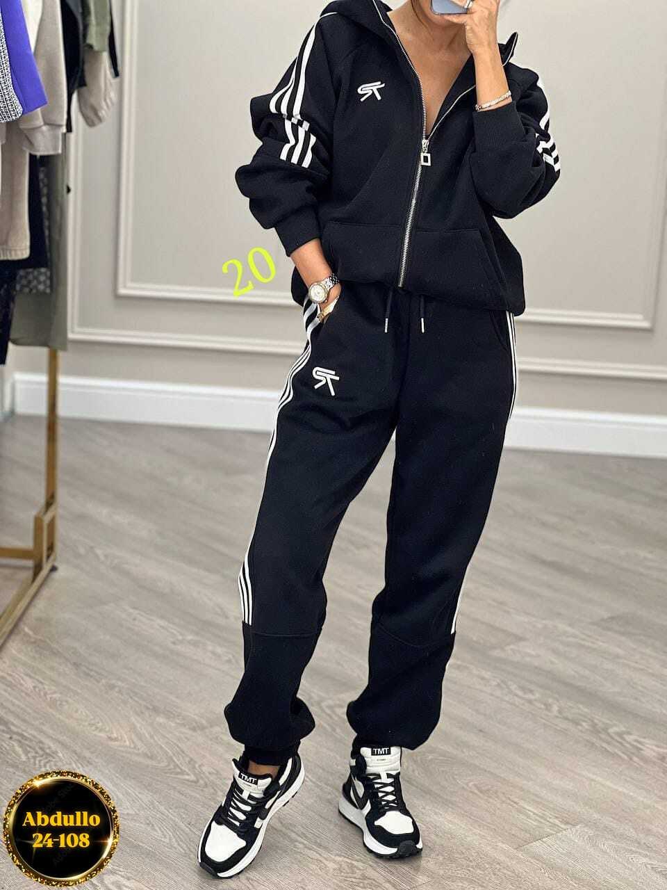 спортивный костюм женский,женский спортивный костюм adidas на флисе,спортивный костюм,спортивный костюм адидас женский ,костюм спортивный женский adidas арт. 11432284