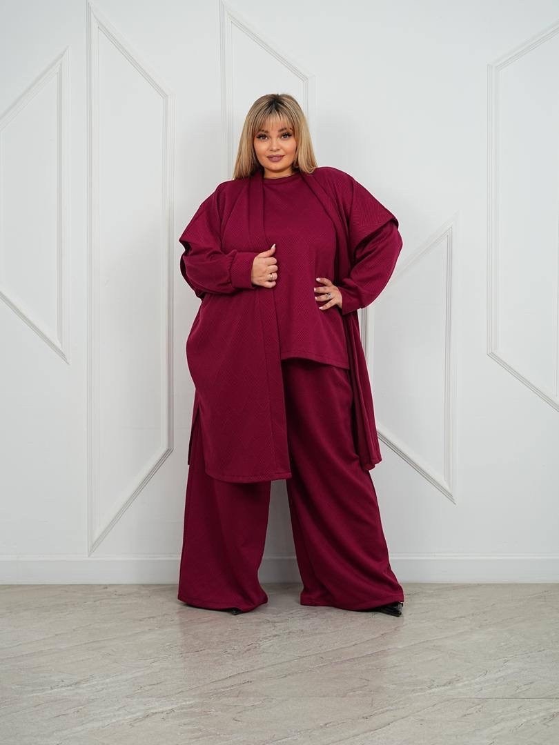 брючный костюм plus size 52/56/60/64,брючный костюм женский,брючные костюмы для женщин,костюм тройка женский