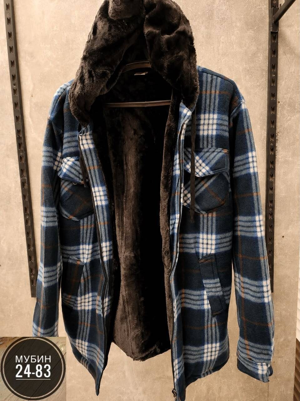 рубашка с капюшоном теплая,рубашка с капюшоном,мужская утепленная рубашка с капюшоном,рубашка на флисе,рубашка в клетку с мехом