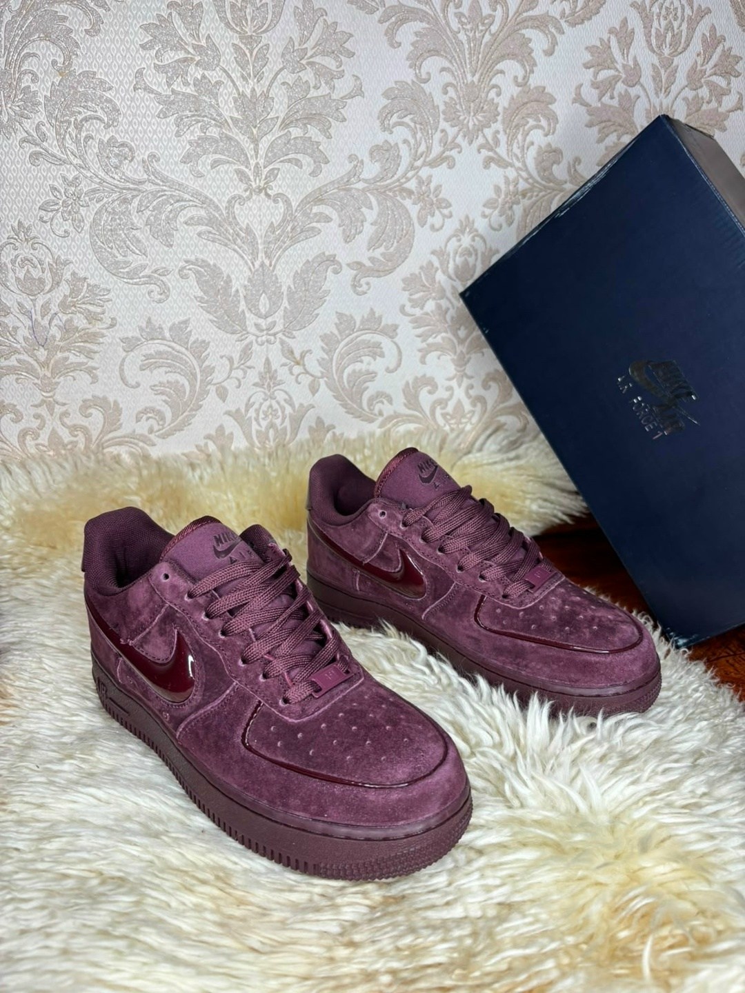 бордовые кроссовки,кроссовки,nike air force 1 '07,nike air force 1 low цвет бордовый,nike air force 1