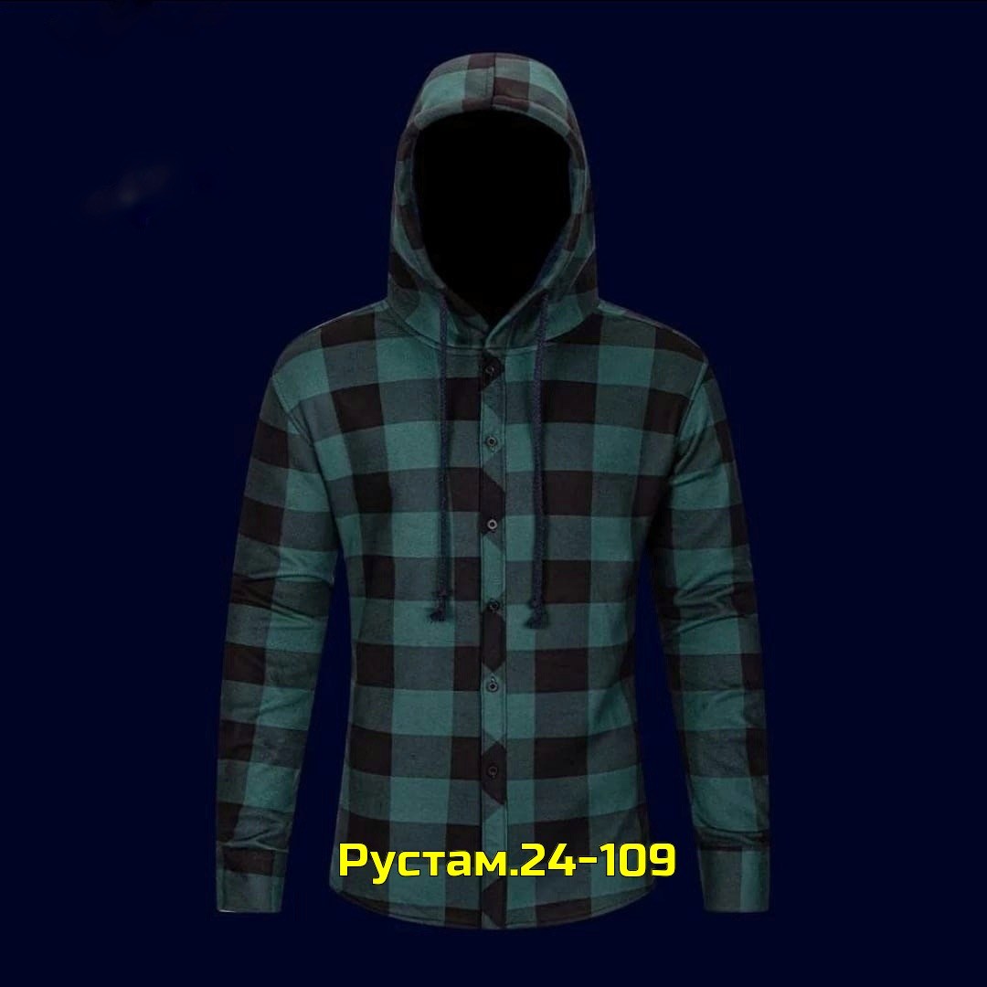 рубашка в клетку теплая с капюшоном,рубашка с капюшоном,рубашка с капюшоном мужская,рубашка в клетку с капюшоном,мужская рубашка в клетку