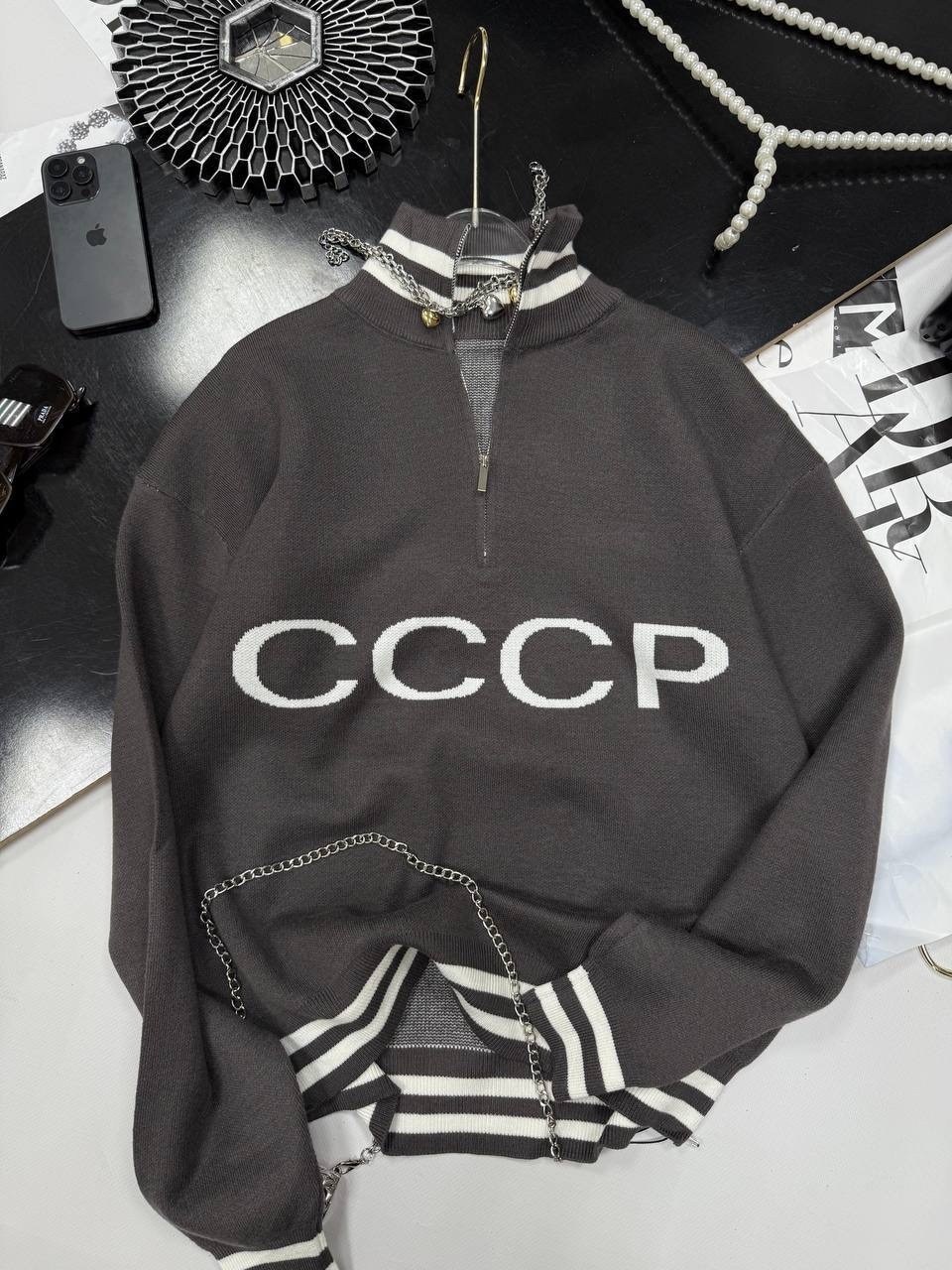 свитер ссср,кофта ссср,свитшот ссср,свитшот на замке,свитер с надписью "ссср"