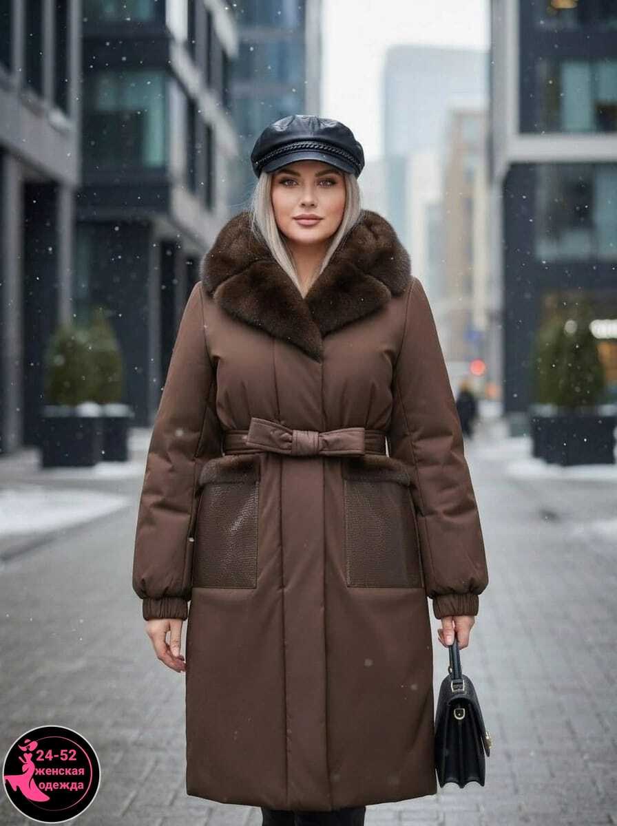 пальто женское зимнее,пальто женские,пальто зимнее женское с норкой большого размера коричневого цвета,пальто женское зимнее с норкой натуральной люкс класса,утепленное женское пальто