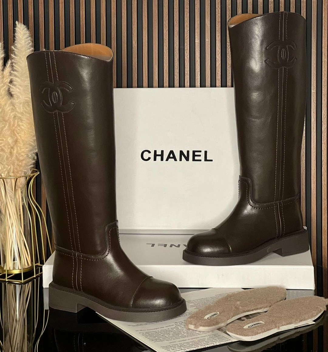 сапоги chanel,сапоги шанель,женские сапоги,сапоги,женские осенние сапоги chanel 2026 черные кожаные высокие