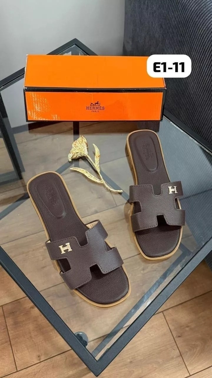 шлепки hermes женские,шлепки эрмес коричневые,hermes шлепанцы,босоножки эко,шлепки hermes