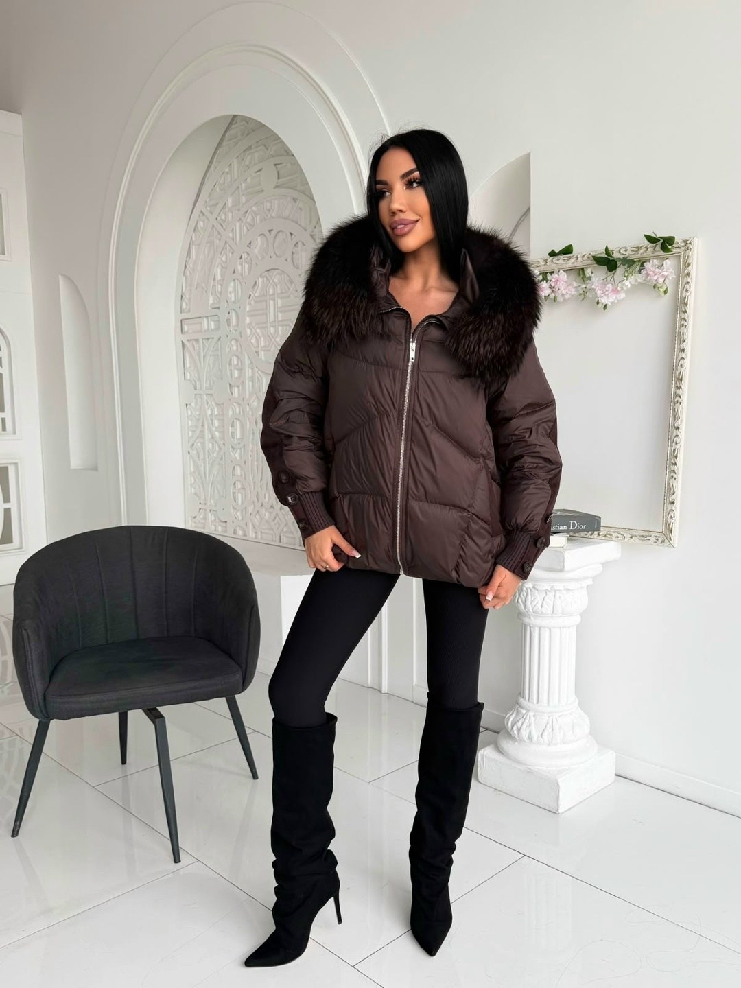 бомбическая куртка max mara с натуральным мехом,куртка на меху,куртка с мехом натуральным,куртка max mara с натуральным мехом,пуховик женский