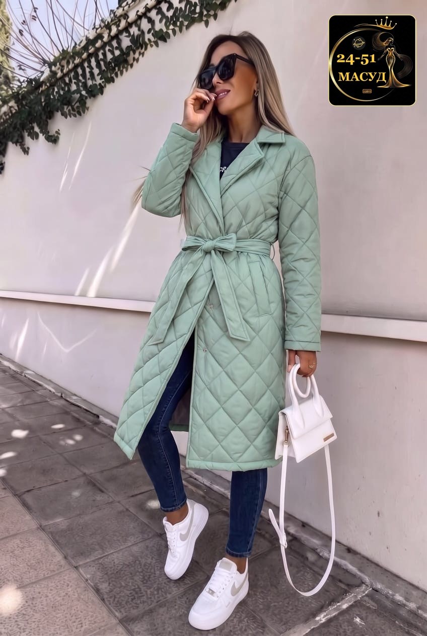 пальто стеганое плащ стеганый куртка женская весна dh fashion,пальто стеганое женское,пальто стёганое,плащ стеганый женский пальто стеганое,пальто демисезонное стёганое на синтепоне stile giovanile