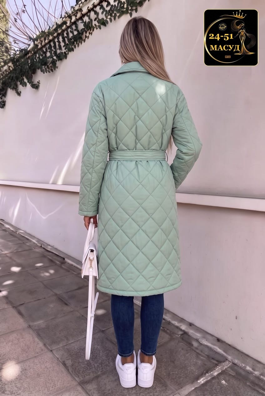 пальто стеганое плащ стеганый куртка женская весна dh fashion,пальто стеганое женское,пальто стёганое,плащ стеганый женский пальто стеганое,пальто демисезонное стёганое на синтепоне stile giovanile