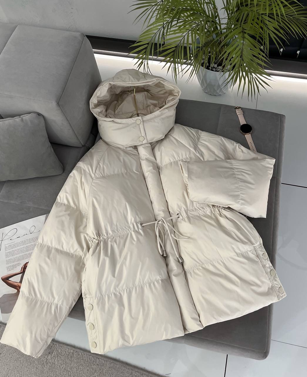 пуховик женский,белый пуховик,теплый женский пуховик,пуховик max mara,женский пуховик с капюшоном
