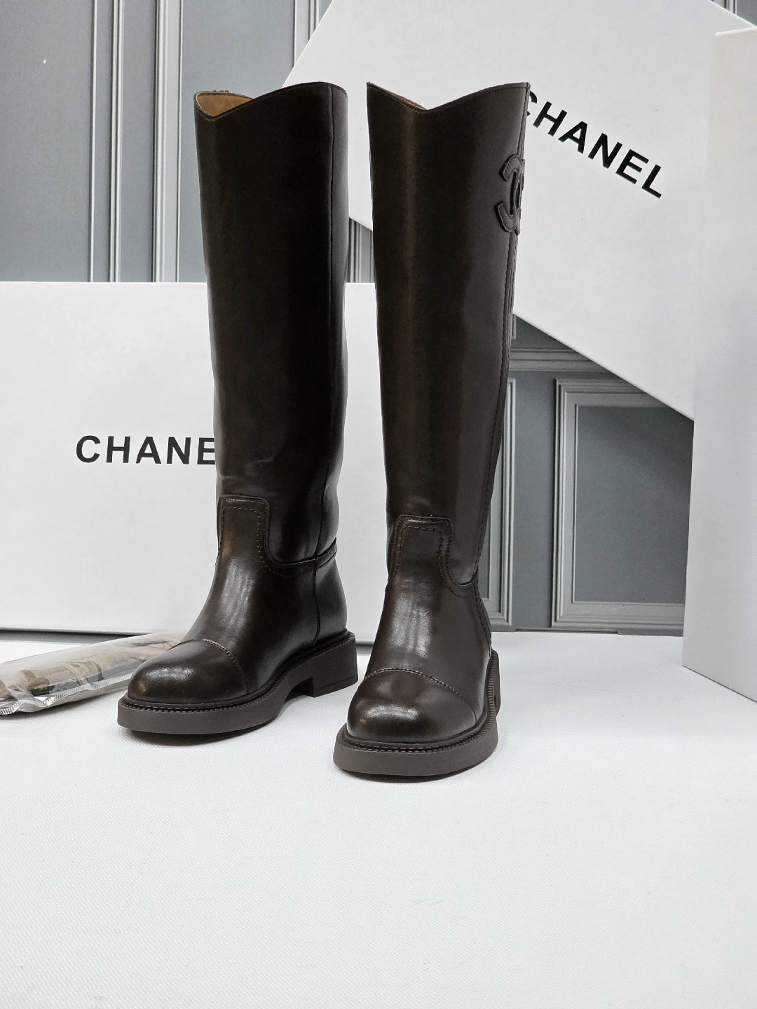 сапоги chanel,сапоги шанель,женские сапоги,сапоги,женские осенние сапоги chanel 2026 черные кожаные высокие