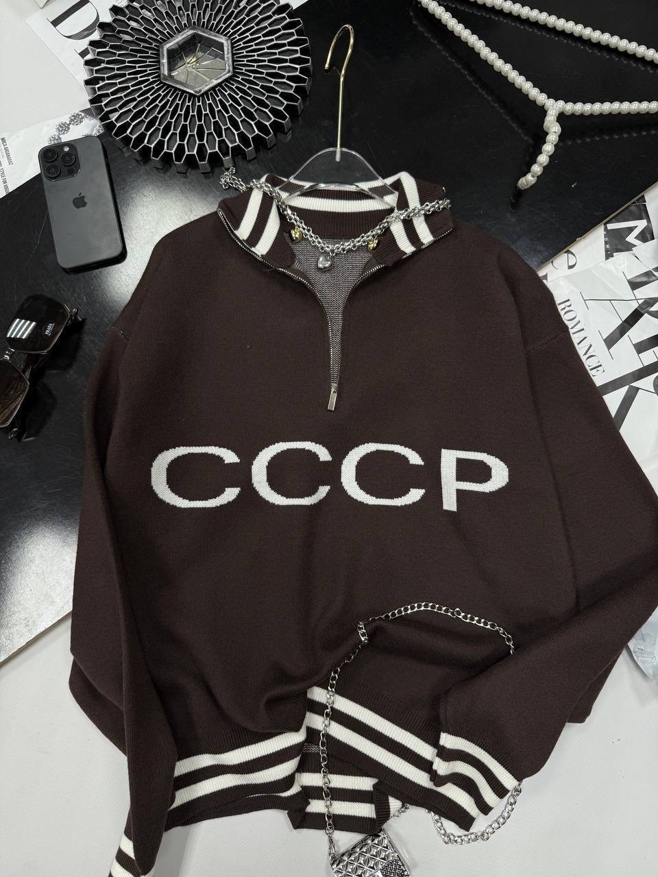 свитер ссср,кофта ссср,свитшот ссср,свитшот на замке,свитер с надписью "ссср"