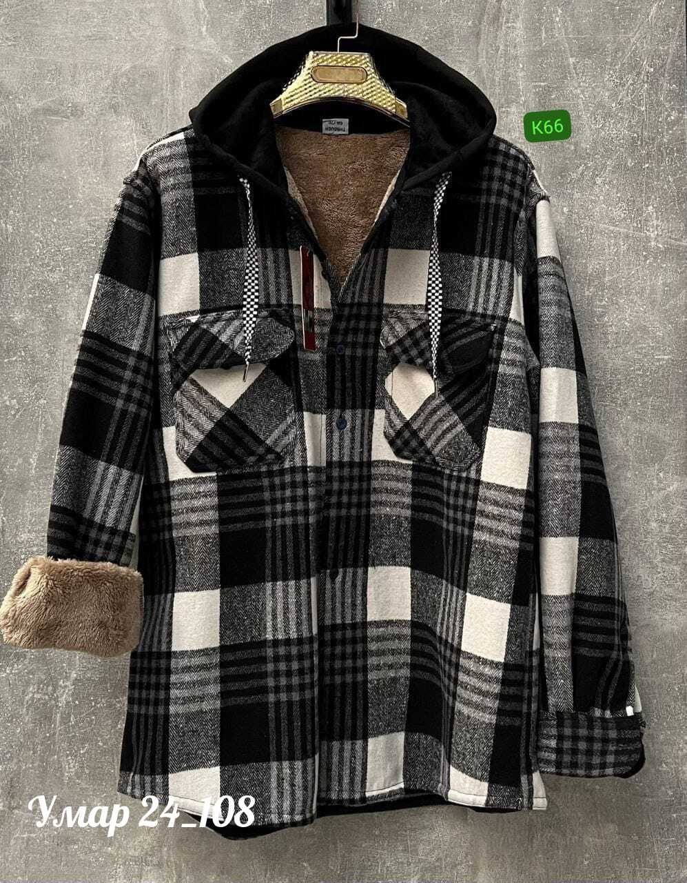 рубашка теплая на меху,рубашка с капюшоном,теплая рубашка,рубашка на меху,теплая рубашка в клетку на меху