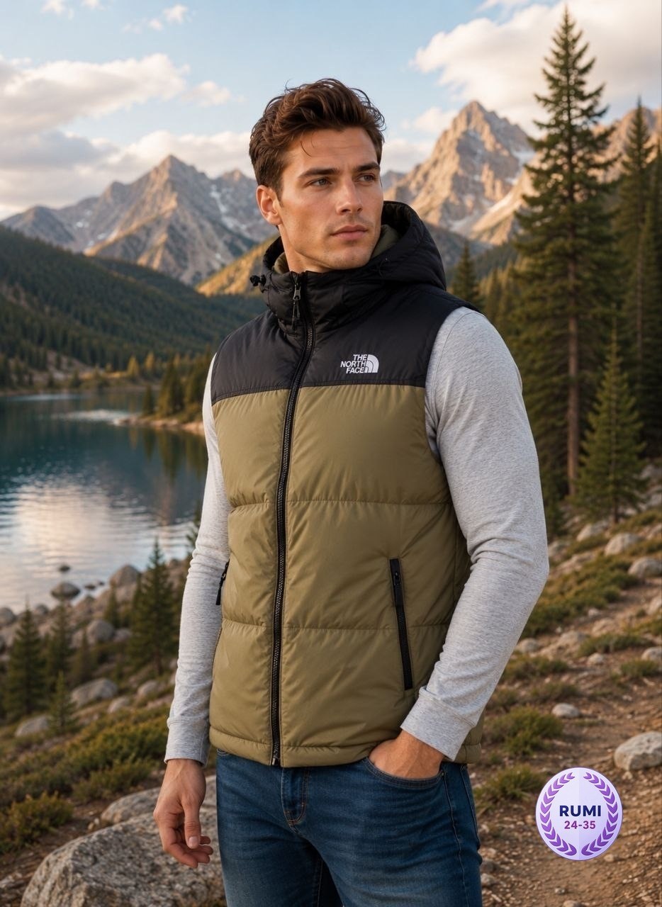 утепленный жилет the north face,жилет мужской,мужская мода,мужская жилетка,безрукавка мужская