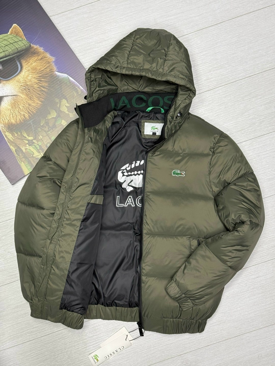 куртка зимняя lacoste,куртка lacoste,пуховик lacoste,пуховик мужской lacoste,куртка мужская хаки