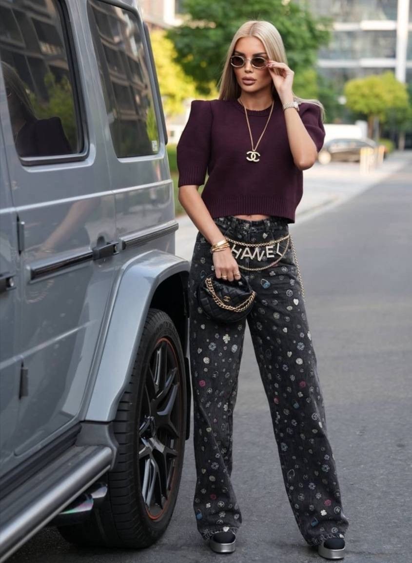джинсы chanel,модные образы,уличный стиль,шанель мода