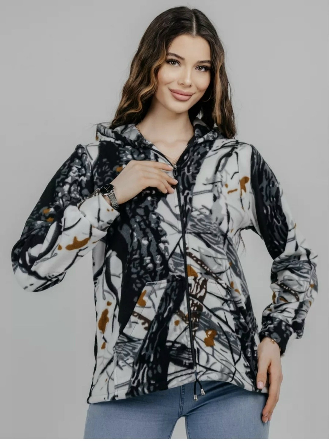 кофта женская флисовая с капюшоном,кофта флис,флисовая кофта,кофта женская,толстовка флисовая с капюшоном