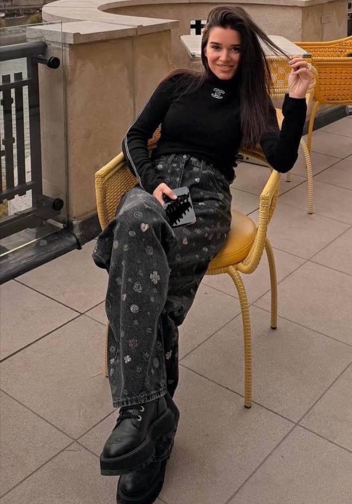 джинсы chanel,модные образы,уличный стиль,шанель мода