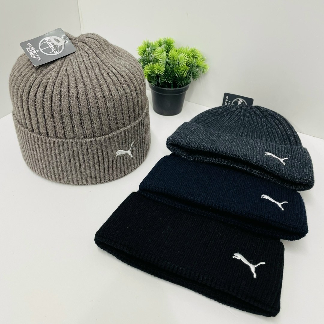 puma шапка,мужская шапка puma,мужские шапки,головные уборы puma premium ess high crown beanie 026407 черный,шапка бини