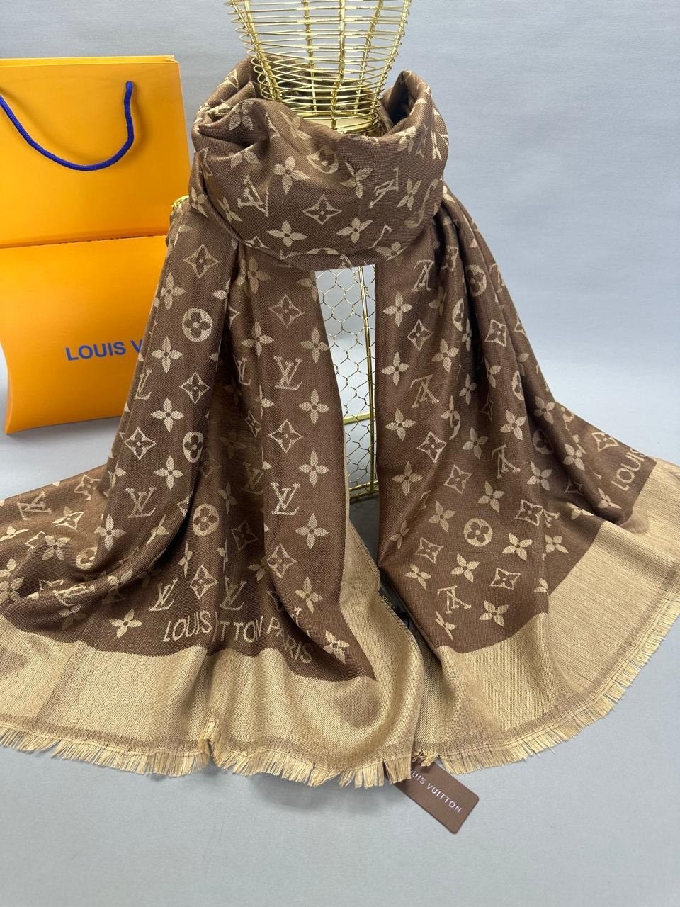 палантин/шарф louis vuitton тёплый,louis vuitton палантин,палантин теплый,палантин,брендовый палантин louis vuitton