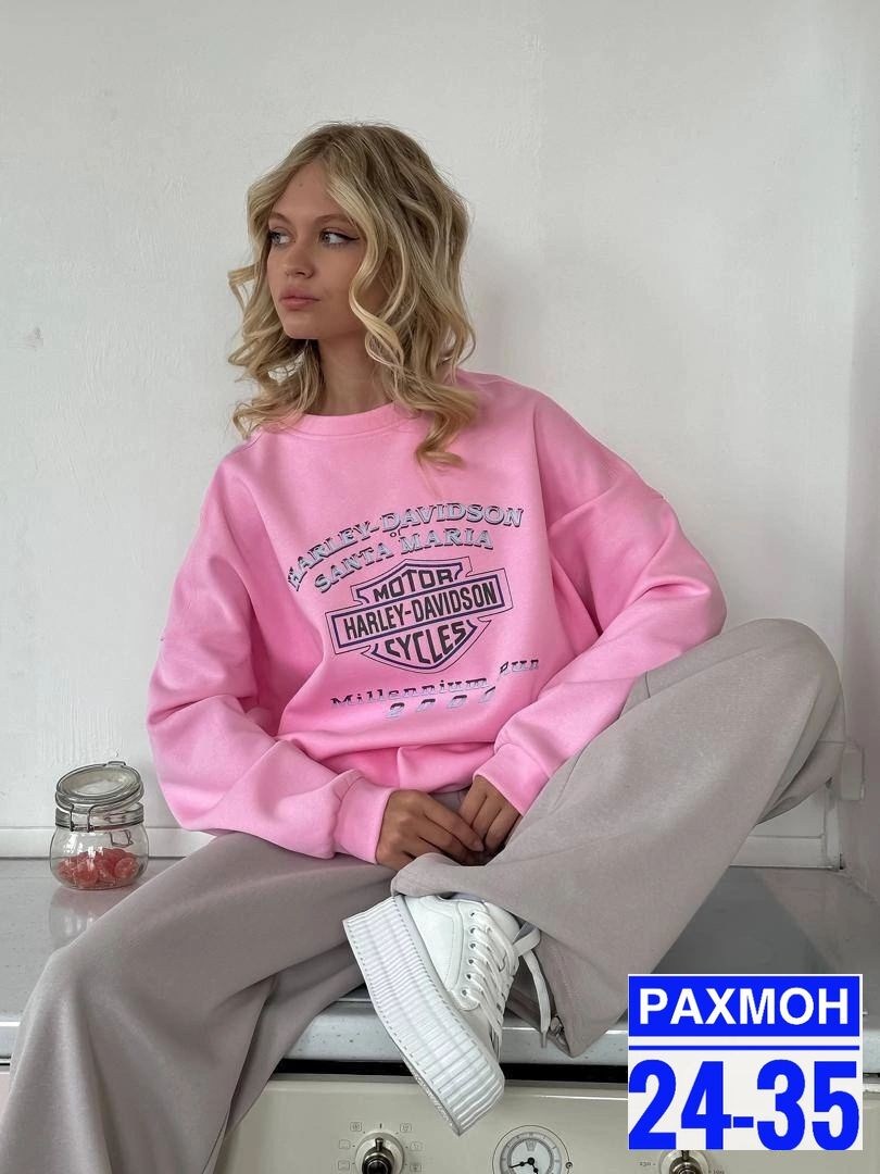 свитшот женская,свитшот оверсайз женский,костюм свитшот,свитшот и толстовка,свитшот розовый