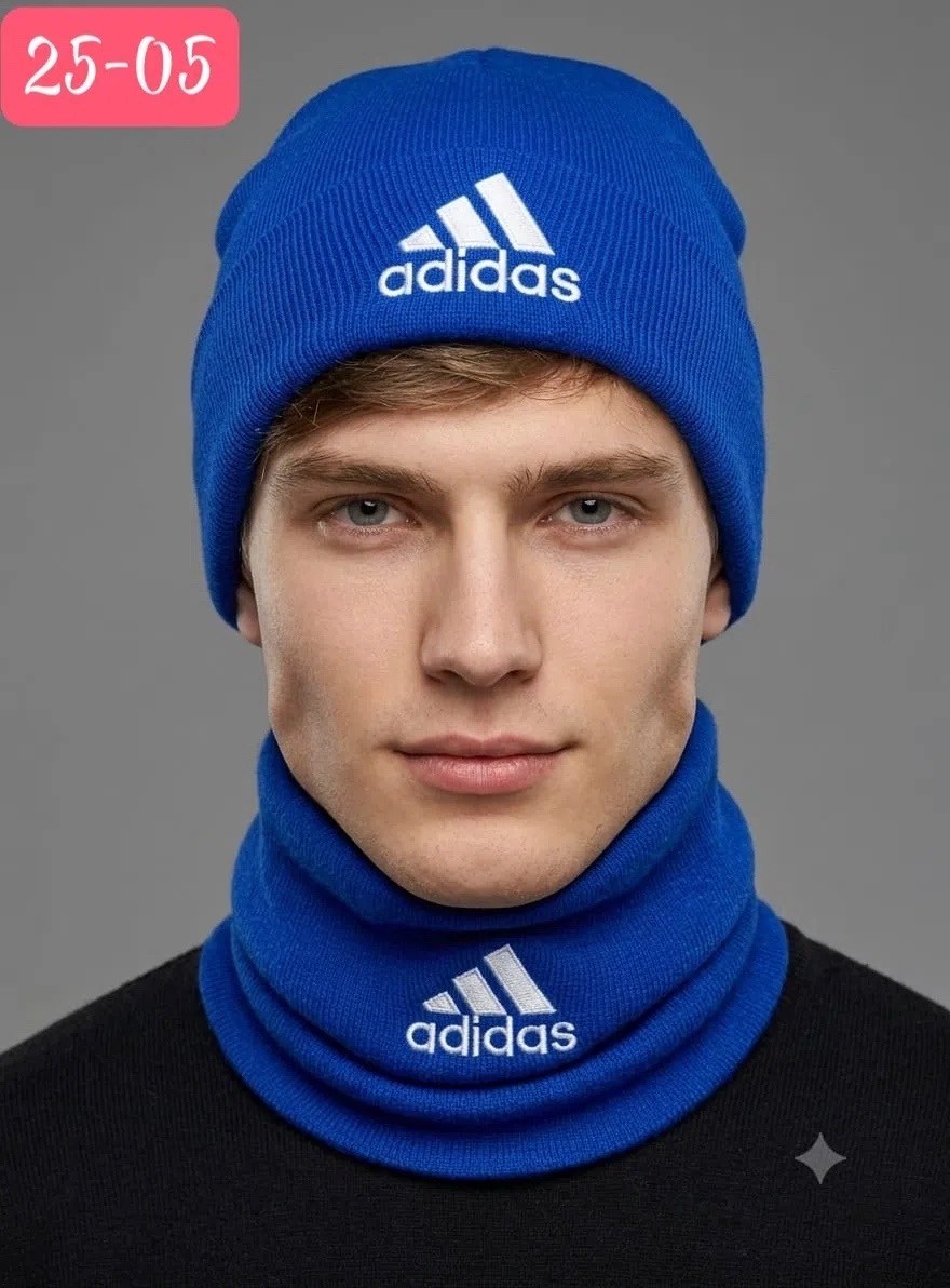 шапка адидас,комплект шапки,шапка со снудом мужская,снуд шапка,шапка adidas