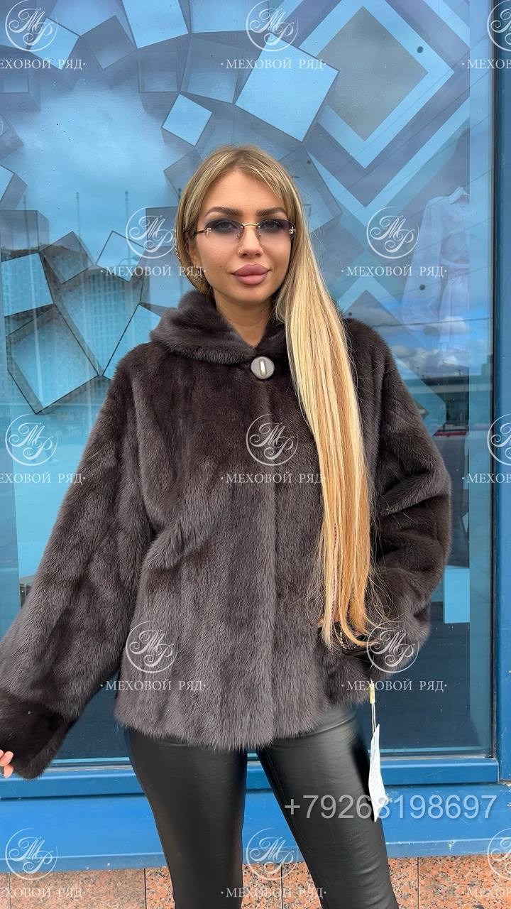 шубка из меха европейской норки,шубка из меха импортной норки с капюшоном оверсайз,шубка из меха европейской норки с капюшоном "оверсайз" в цвете "графит" 75 см,шубка из меха европейской аукционной но