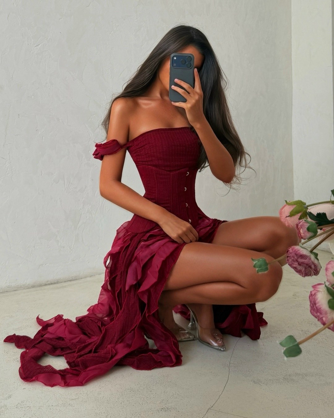 angelina maxi dress - burgundy,платье модное,платье,платье на выпускной,платье атласное