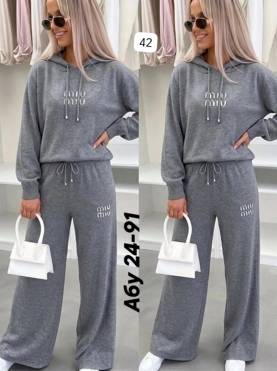 костюм трикотажный женский,вязаный костюм свитшот и брюки trend collection,костюм двойка женский,костюмы женские,трикотажный костюм