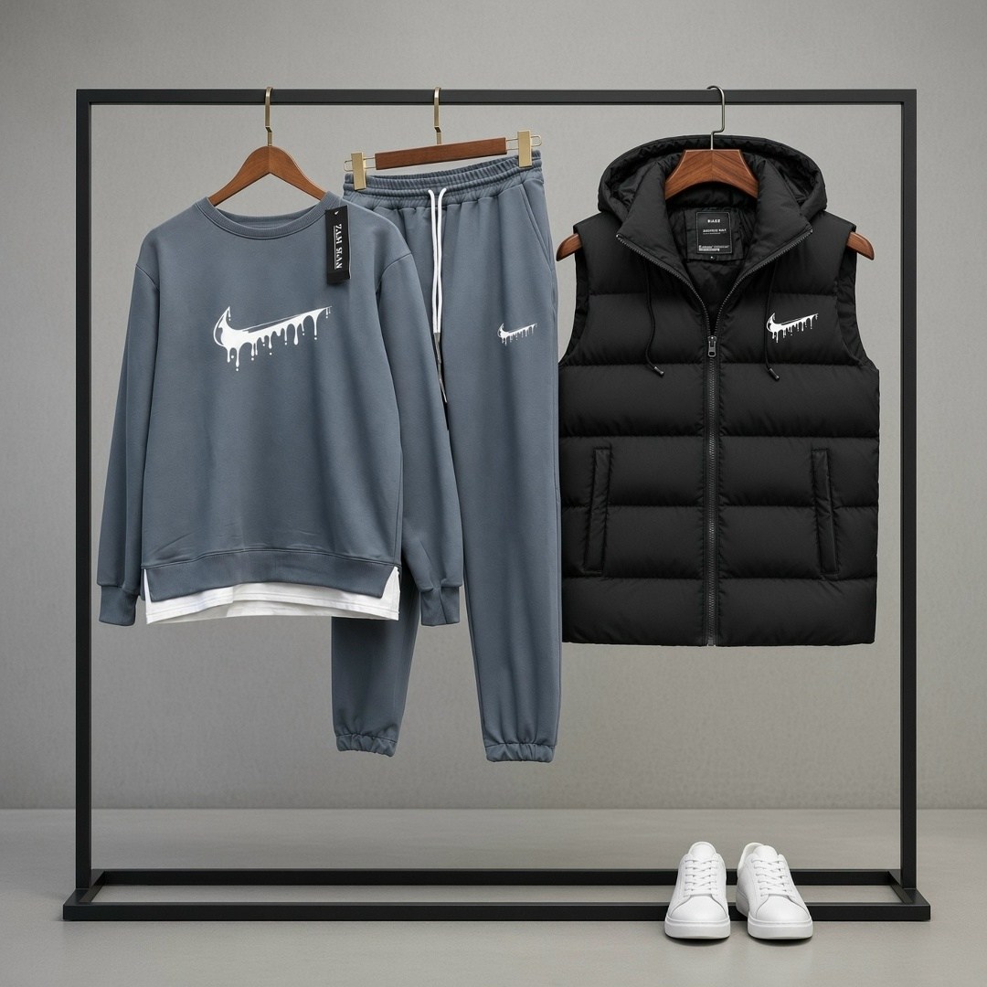 спортивный костюм с безрукавкой мужской,спортивный костюм nike тройка,мужской спортивный костюм,костюм спортивный мужской nike,костюм найк мужской
