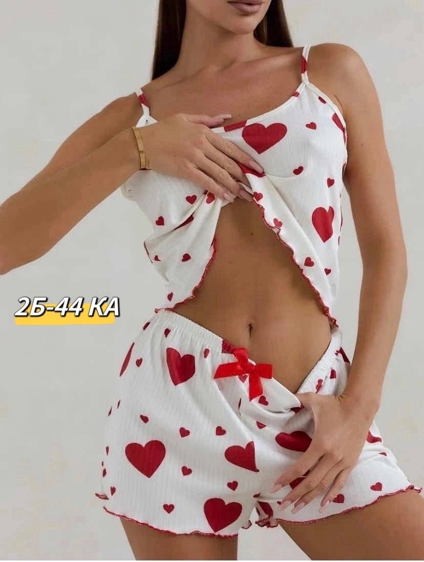 пижамы женская с шортами,женская пижама комплект,пижама с шортами и сердечками,пижамы женски,женская пижама
