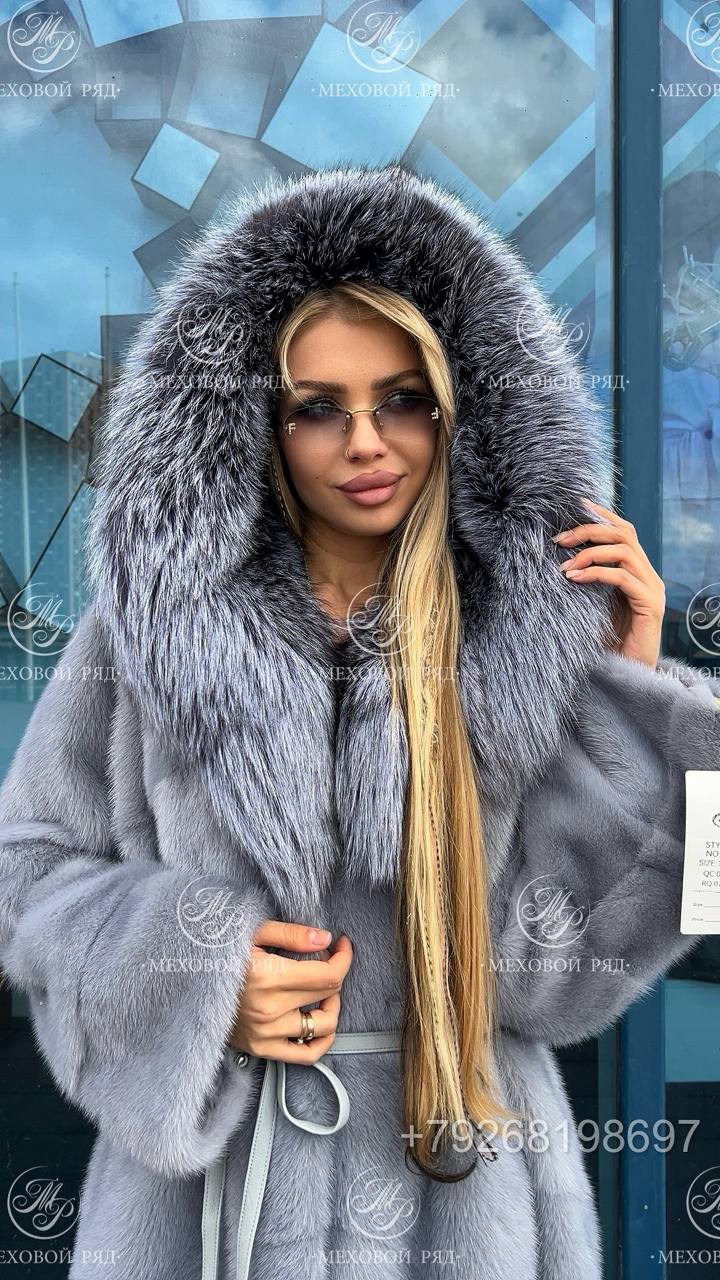 шубка из меха европейской норки с капюшоном из меха чернобурки,шубка из меха импортной норки с капюшоном чернобурой лисицей,шуба норковая с капюшоном,шуба из норки с капюшоном из меха чернобурой лисы,