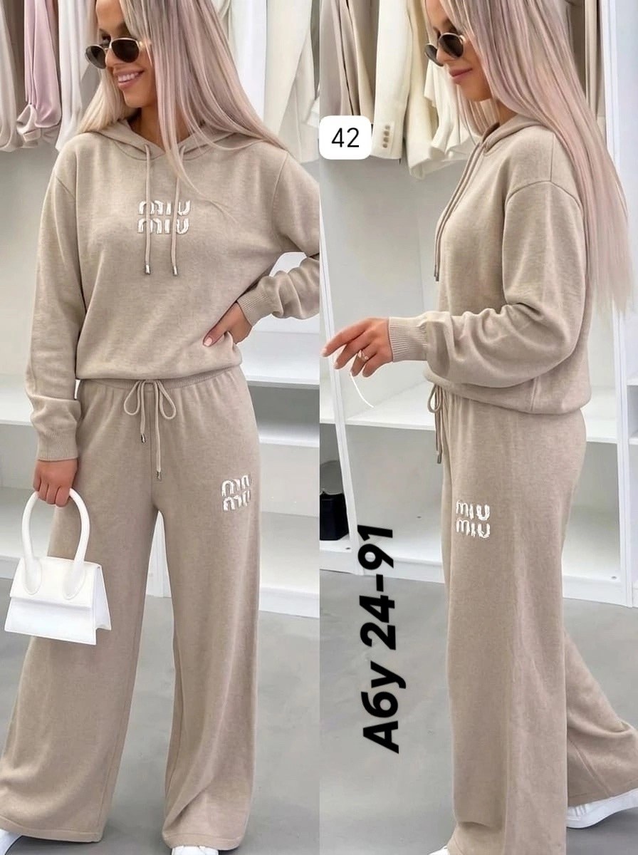 костюм трикотажный женский,вязаный костюм свитшот и брюки trend collection,костюм двойка женский,костюмы женские,трикотажный костюм
