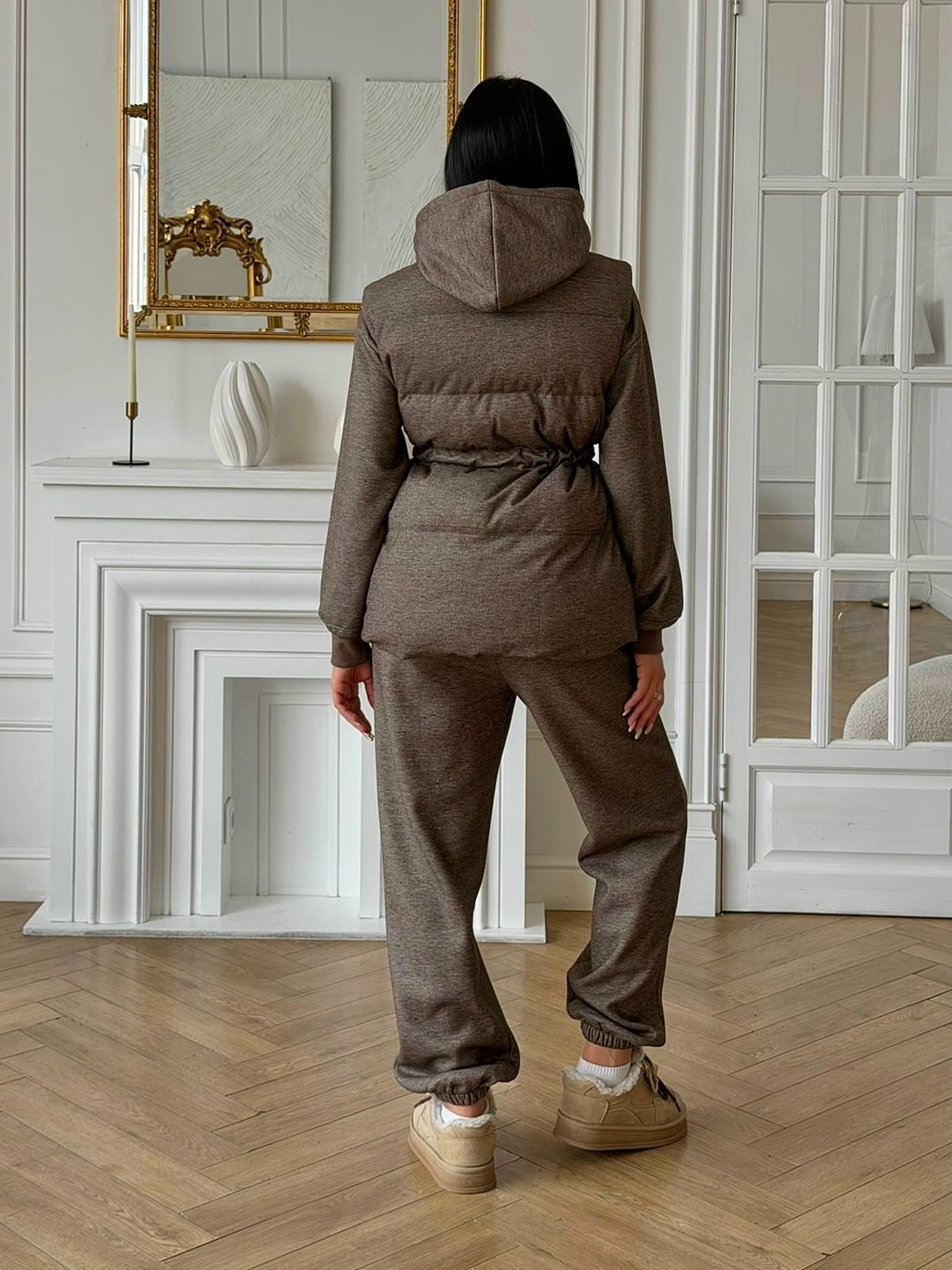костюм тройка,костюм тройка женский,miu miu женский серый костюм тройка,теплый костюм,серый костюм тройка женский