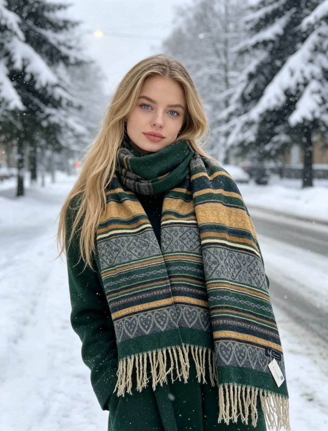 шарф объемный теплый палантин mimigirl,зима одежда,девушка,шарф,шарф женские