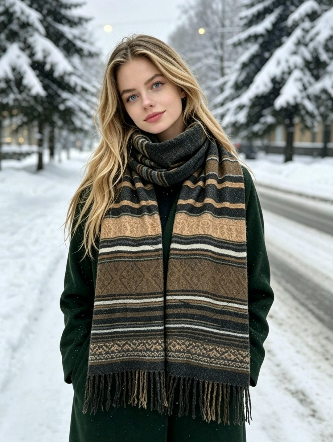 шарф объемный теплый палантин mimigirl,зима одежда,девушка,шарф,шарф женские