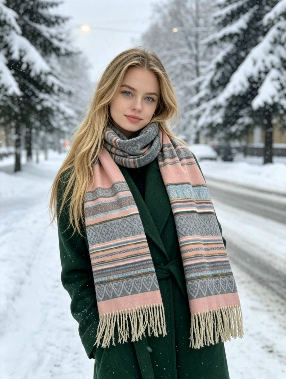шарф объемный теплый палантин mimigirl,зима одежда,девушка,шарф,шарф женские