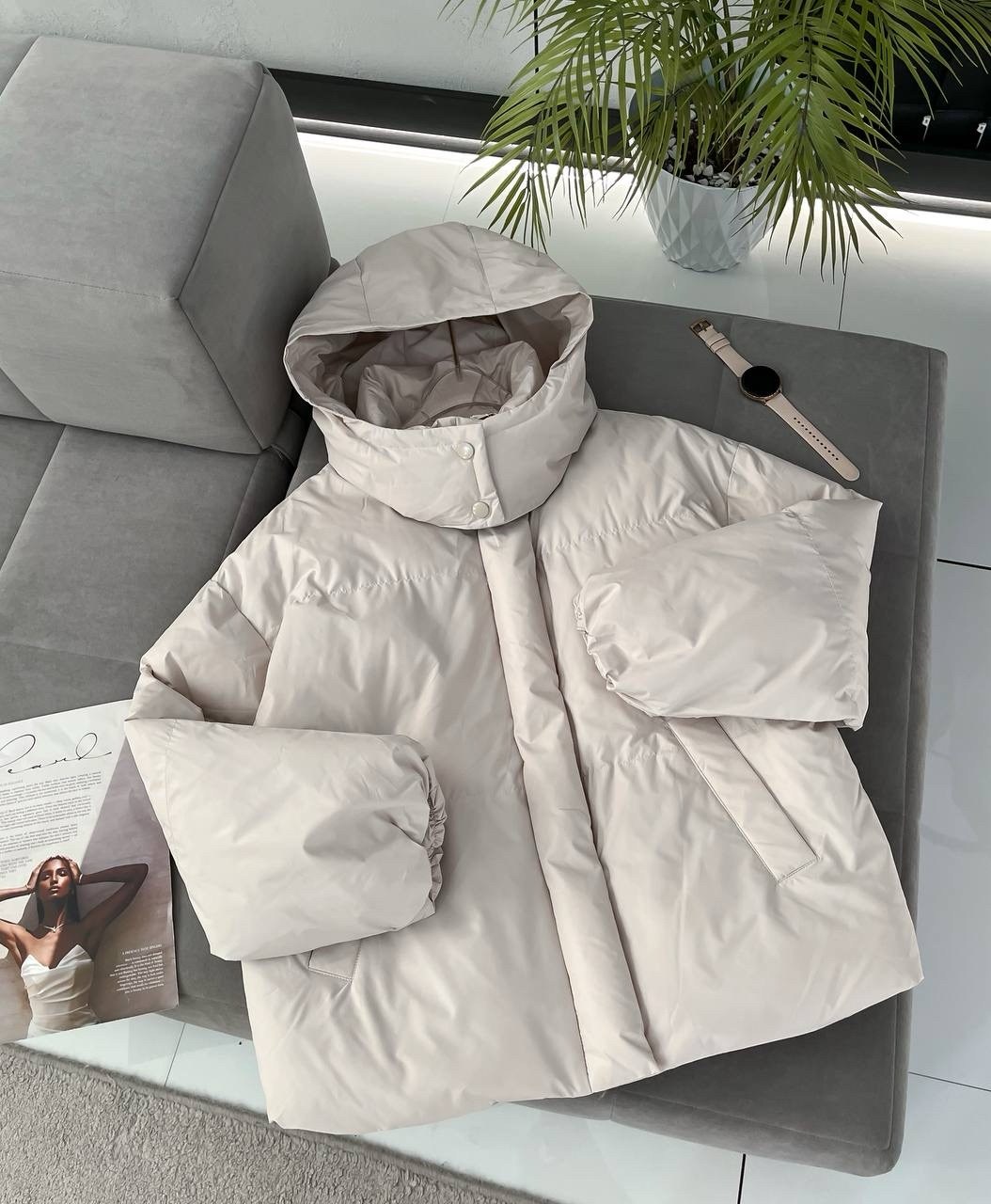 куртка демисезонная с капюшоном vau look цвет голубой,куртка женская,куртка женская демисезонная,куртка голубая,куртка женская голубая