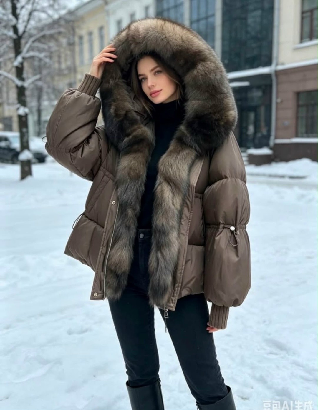 пуховик с натуральным мехом,женский пуховик с меховым воротником,женская куртка-пуховик с меховым воротником,куртка пуховик с натуральным мехом,женский пуховик