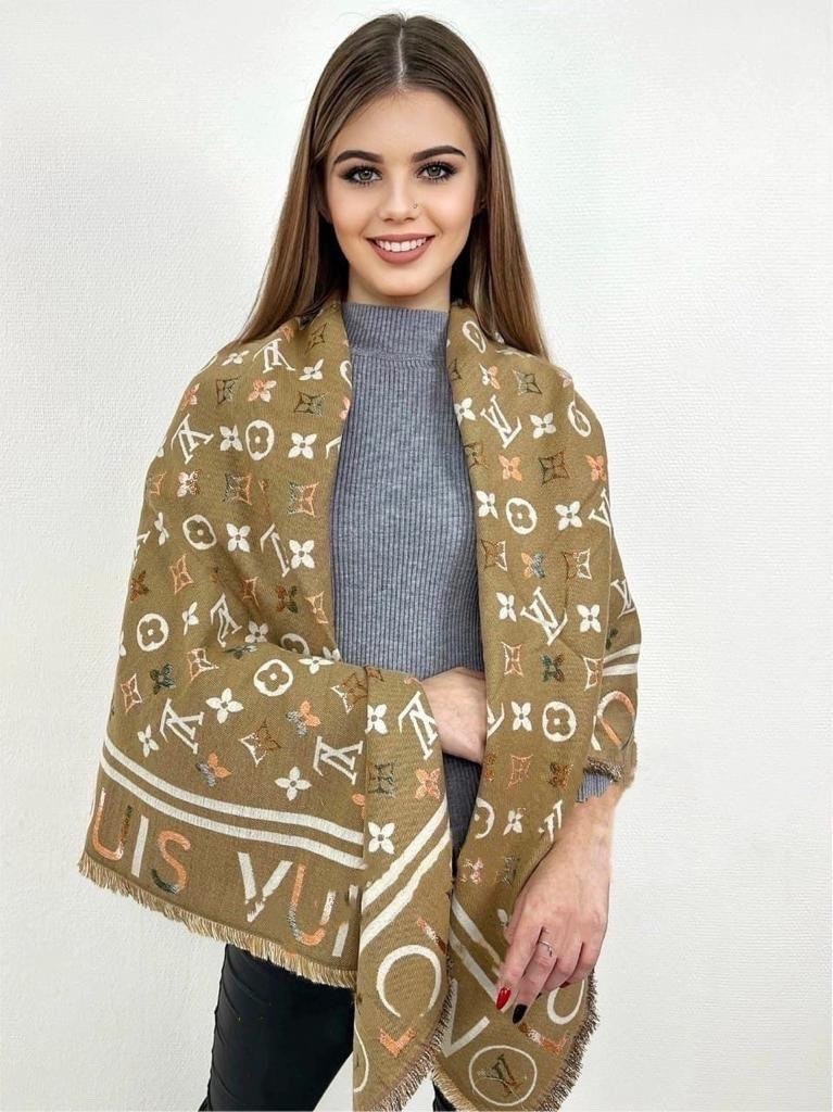 теплый палантин,брендовый палантин louis vuitton,палантин платок,женский теплый палантин,теплый палантин шарф