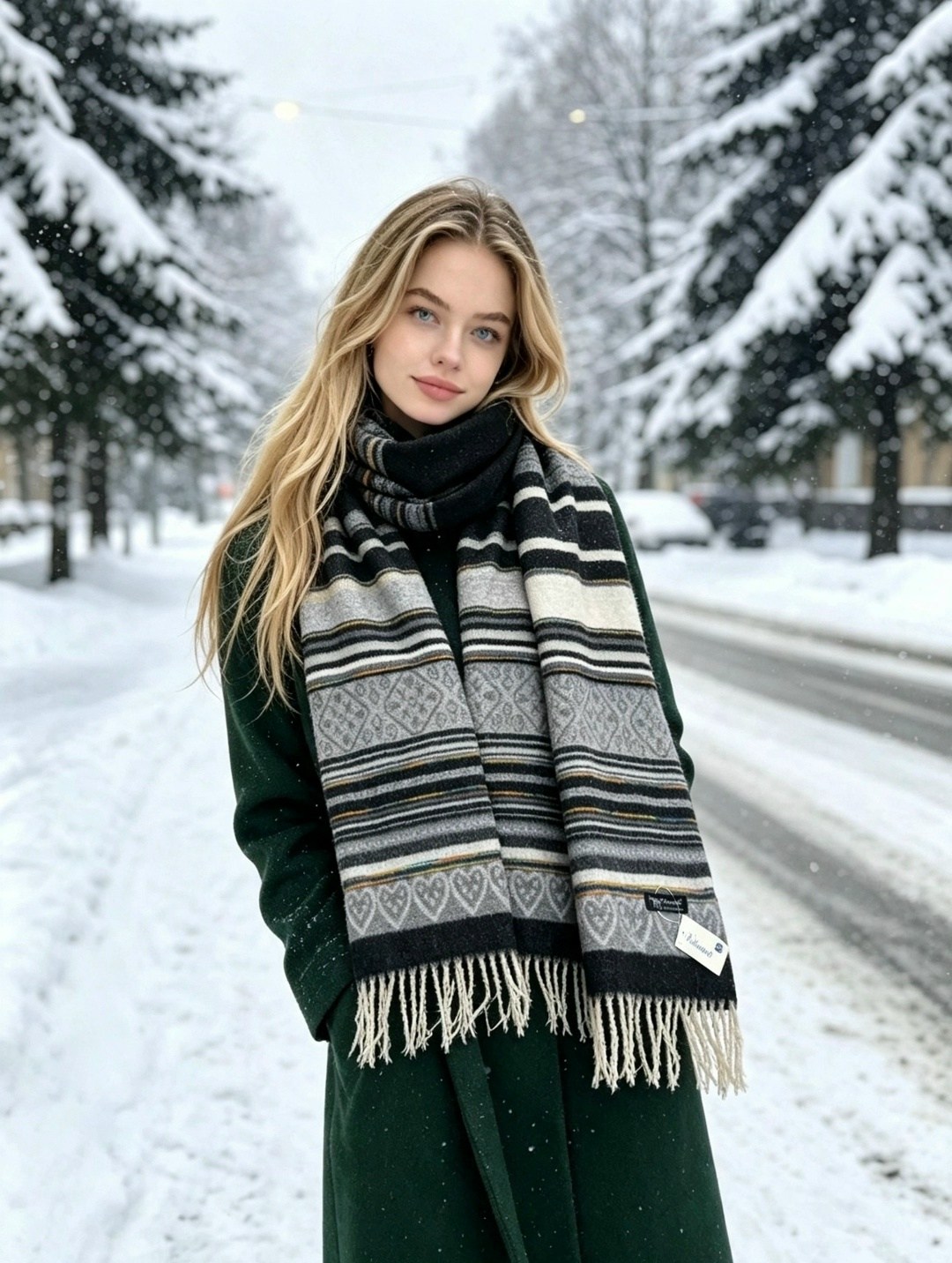 шарф объемный теплый палантин mimigirl,зима одежда,девушка,шарф,шарф женские