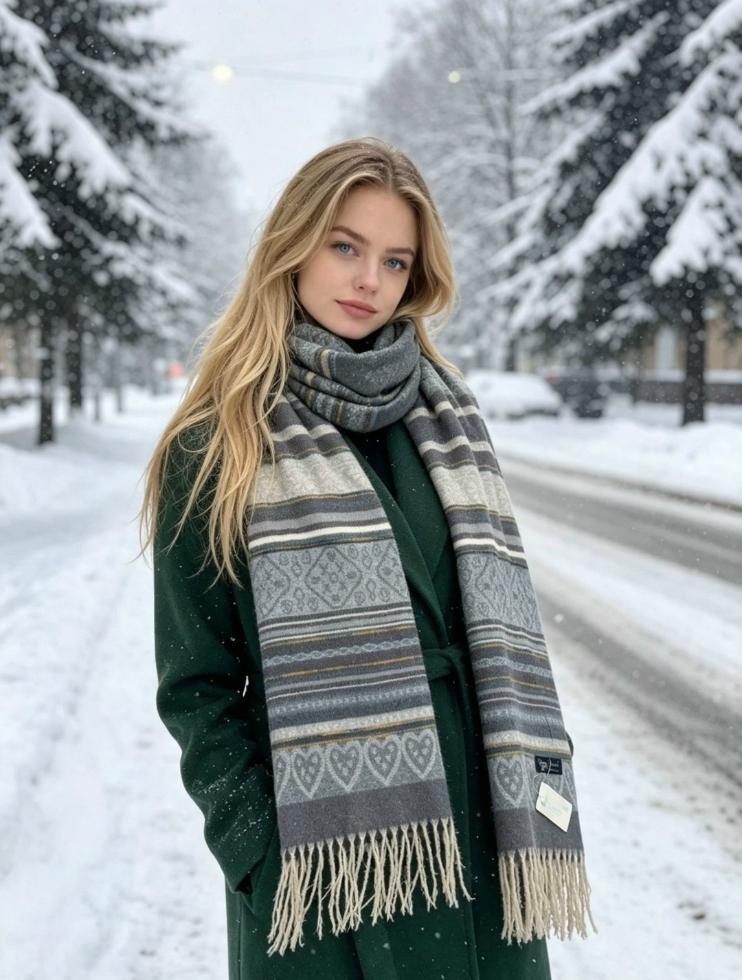шарф объемный теплый палантин mimigirl,зима одежда,девушка,шарф,шарф женские